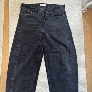Abercrombie Barrel Leg Black Jeans W29
